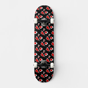 Skate Padrões bonitos com face de monstro com placa de m