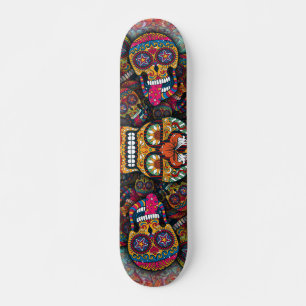 Skate Padrões de crânios de açúcar
