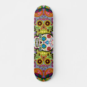 Skate Padrões de crânios de açúcar