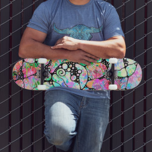 Skate Padrões De Mão E Digitalmente Pintados Artigo 31º