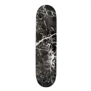 Skate Padrões de mármore chiques modernos brancos pretos