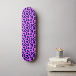 Skate Padrões de pele de Leopardo Violeta Rosa