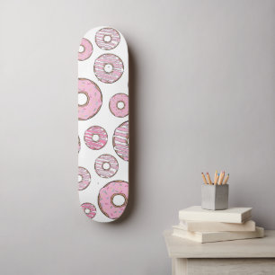 Skate Padrões De Rosquinhas, Rosquinhas Cor-De-Rosa, Es