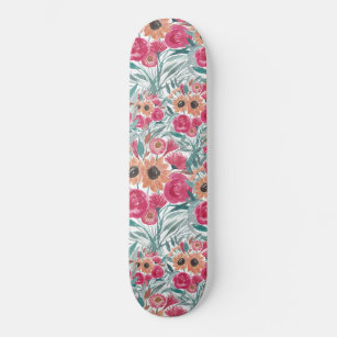 Skate Padrões Florais de Girassol de flor silvestre