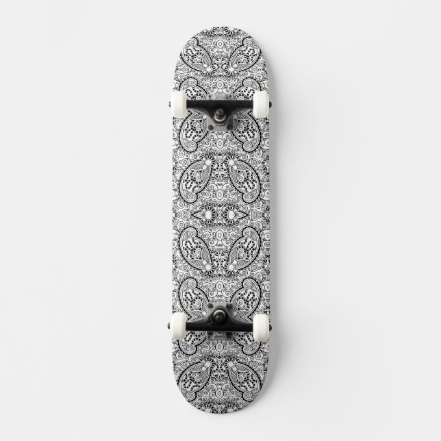 Skate Padrões preto e branco fofos (Frente)