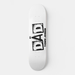 Skate pai 1 preto e branco personalizado