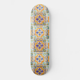 Skate Painéis de Azulejo Laranja-Verde-Azul