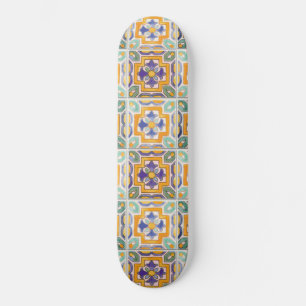 Skate Painéis de Azulejo Laranja-Verde-Azul