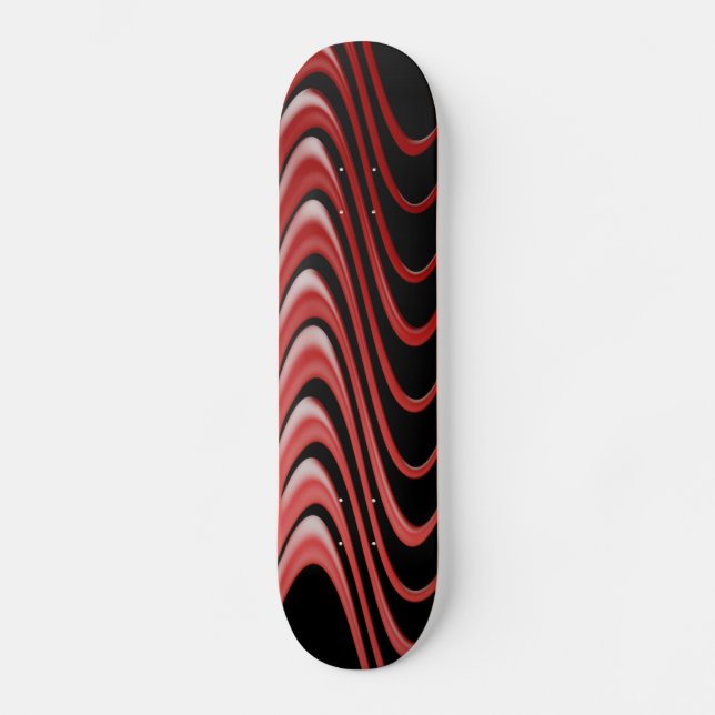 Skate Painéis de ondas vermelhas (Frente)