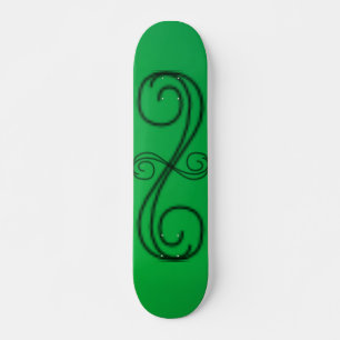 Skate Painéis em Linhas Curvas Verdes