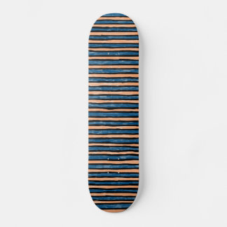 Skate Painéis, fitas pintadas, azuis e laranja
