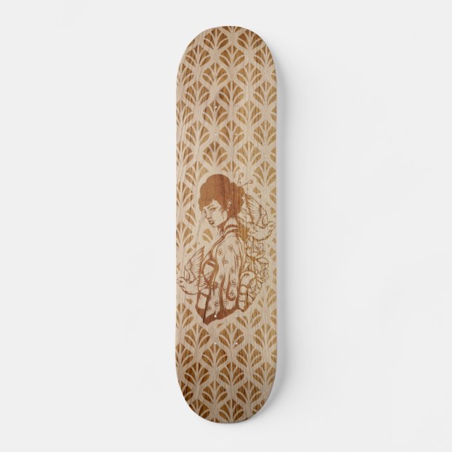 Skate Painéis Geisha japonaise gravure sur bois (Frente)