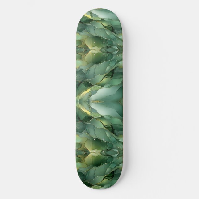Skate Painéis verdes e Dourados (Frente)