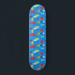 Skate Painel de Arte Moderna Minimalista<br><div class="desc">Este Painel de Arte Moderna Minimalista é a combinação perfeita de formas modernas, abstratos e kitsch de meio século. Ao estilo da década de 1960, a design de arte minimalista apresenta um azul de cobalto brilhante normalmente visto apenas em uniformes de aeromoça. O azul vibrante cria um pano de fundo...</div>
