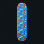 Skate Painel de Arte Moderna Minimalista<br><div class="desc">Este Painel de Arte Moderna Minimalista é a combinação perfeita de formas modernas, abstratos e kitsch de meio século. Ao estilo da década de 1960, a design de arte minimalista apresenta um azul de cobalto brilhante normalmente visto apenas em uniformes de aeromoça. O azul vibrante cria um pano de fundo...</div>