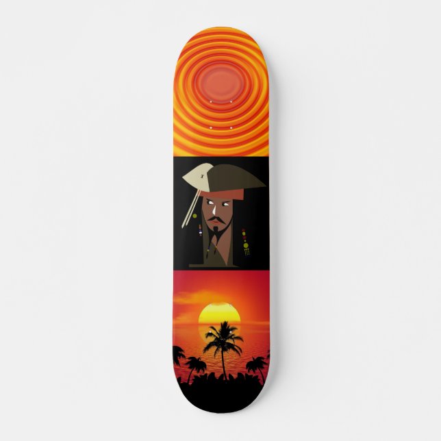 Skate Painel de CARIBE PIRATE CAPTAIN, Deck de 7¾" (Frente)