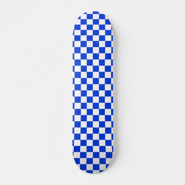 Skate Painel de navegação com padrão branco e azul brilh (Frente)