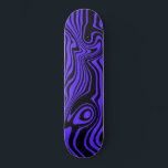 Skate Painel de ondas preto e azul ou escolha cor<br><div class="desc">Cores personalizadas - Abstrato Warped Black and Blue Waves Striboards - Personalizável - ou Choose / add sua cor de fundo favorita! Design MIGNED</div>