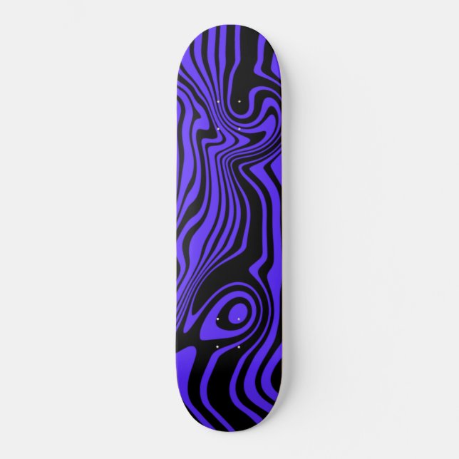 Skate Painel de ondas preto e azul ou escolha cor (Frente)