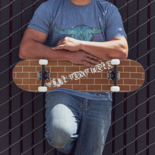 Skate Painel de Texto Personalizado - Uma Parede de tijo