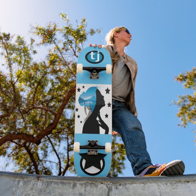 Skate Painel Girly Monograma com Estrelas (Ao ar livre 1)