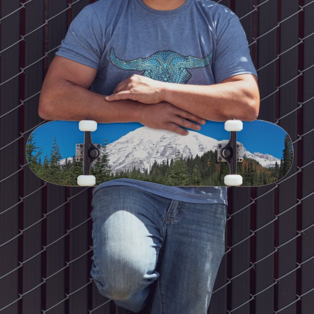 Skate Paisagem do Monte Rainier coberta por neve (Ao ar livre 3)