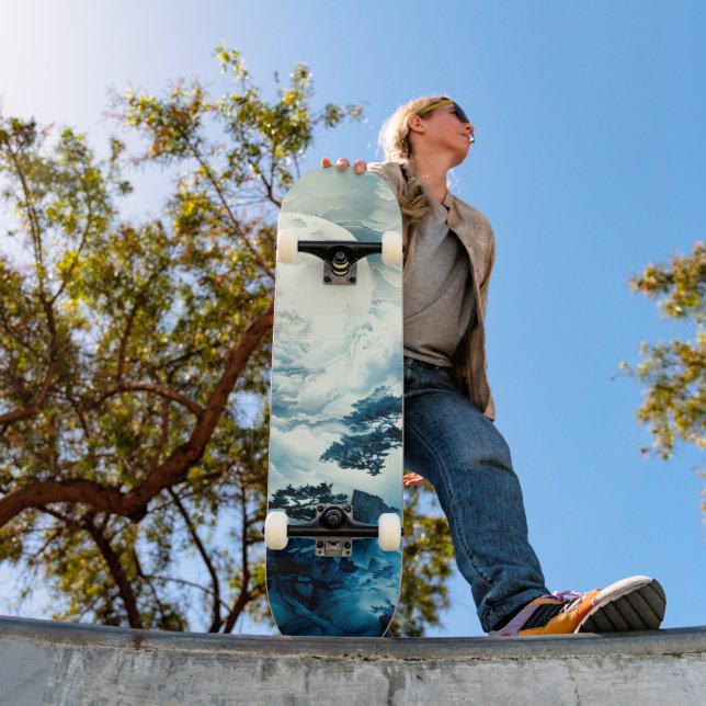 Skate Paisagem Mística da Montanha ao Luar (Ao ar livre 1)