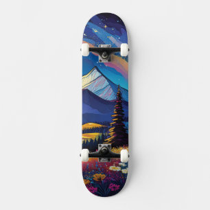 Skate Paisagem Montanhosa de Fantasia Ousada Cartoon Nat