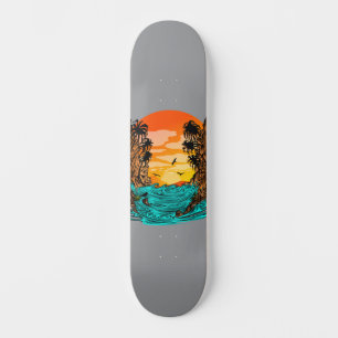 Skate Palm Tree Sunset