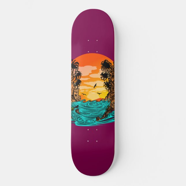 Skate Palm Tree Sunset (Frente)
