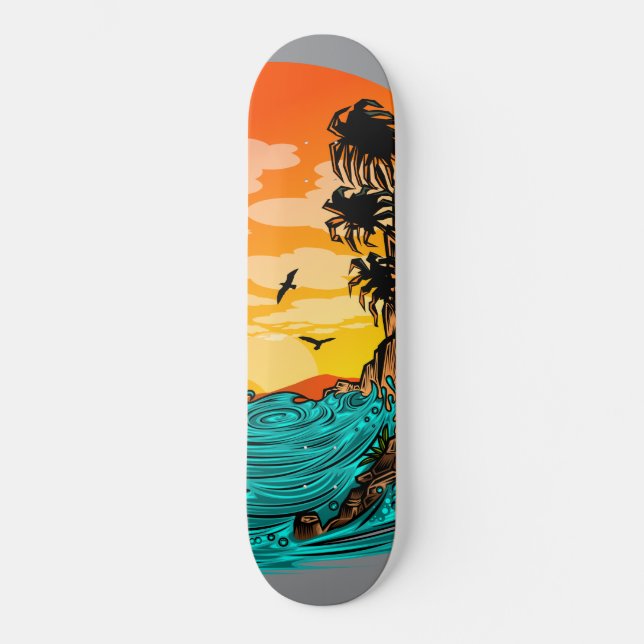 Skate Palm Tree Sunset (Frente)