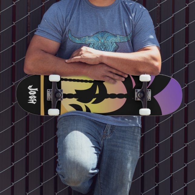 Skate Palm Treine Preta Roxo (Ao ar livre 3)