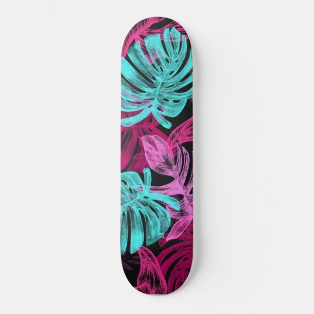 Skate Palma tropical fluorescente (Frente)