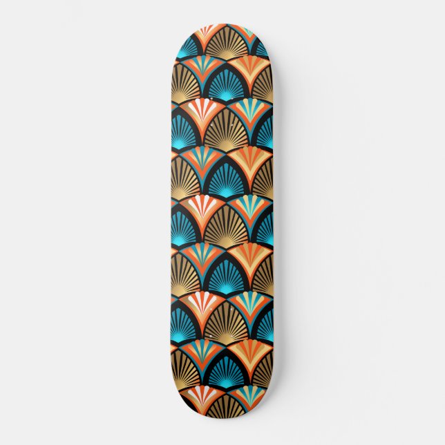Skate Palmeira geométrica deixa padrão de ouro na Arte D (Frente)