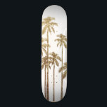 Skate Palmeiras tropicais Douradas e brilhantes em branc<br><div class="desc">Esta suaviza glamourosa e moderna imprimida palmeiras de ouro em branco é perfeita para o indivíduo da moda e na moda. O seu impressão contemporâneo e tropical é excelente de muitos presentes e ocasiões. Aproveite esta design suja e exótica para sua próxima compra! ***NOTA IMPORTANTE para DESIGN: Para solicitações personalizadas...</div>