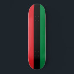 Skate Pan-African Flag<br><div class="desc">This design features the Pan-African flag (also known as the Black Liberation flag, the UNIA flag or the African-American flag), which is a tri-color flag consisting of three horizontal bands of red, black and green. The Universal Negro Improvement Association and African Communities League (UNIA-ACL) formally adopted it on August 13,...</div>