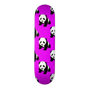 Skate Panda branca; Neon Roxo, Preto e Branco