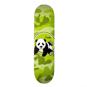 Skate Panda do bebê; camo verde-claro, camuflagem