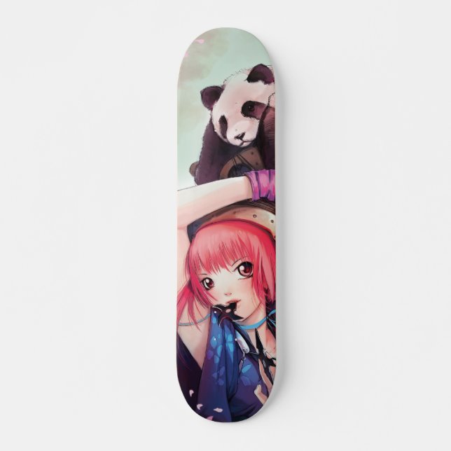Skate Pandas de Ninja do pêssego (Frente)