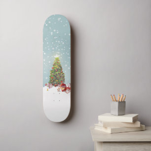 Skate Papai Noel com Árvore de Natal