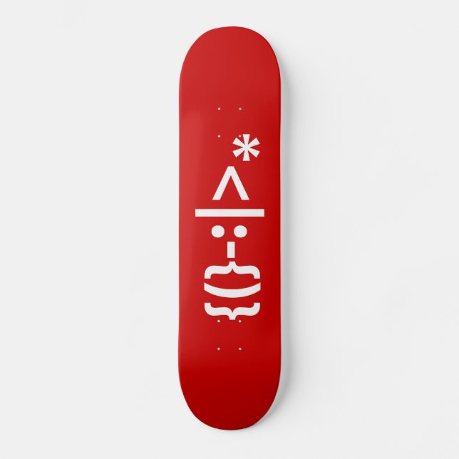 Skate Papai Noel com Beard Christmas Emoticon (Frente)