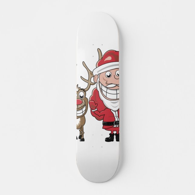 Skate Papai noel dos desenhos animados e (Frente)