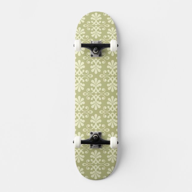 Skate Papel de parede floral do damasco (Frente)