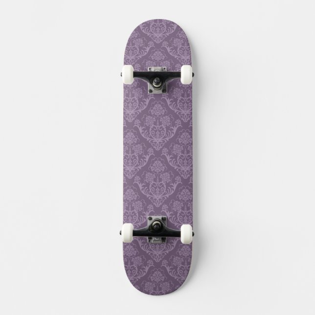 Skate Papel de parede floral roxo (Frente)