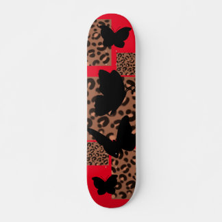 SKATE PAPEL-ESQUADRÃO DE IMPRESSÃO DE BOTÃO LEOPARD/CHEE