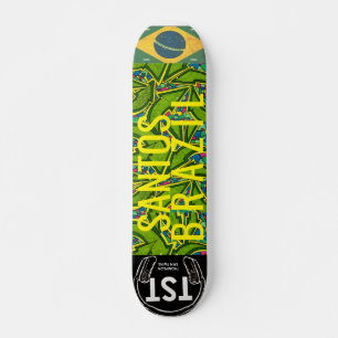 Skate PAPEL SANTOS BRASIL, deck de 7 ¾"