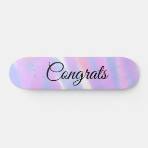 Skate Parabéns minimalistas simples adicione seu texto n