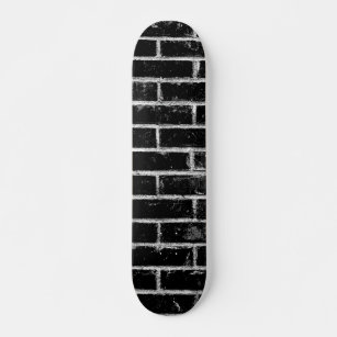 Skate Parede Brick Preta e Branca