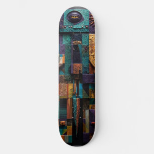 Skate Parede do Oráculo Mosaico Escultural - 3D Roxo Tea