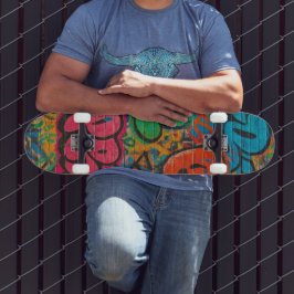 Skate Parede Urbana Coberta de Grafite Unisexo
